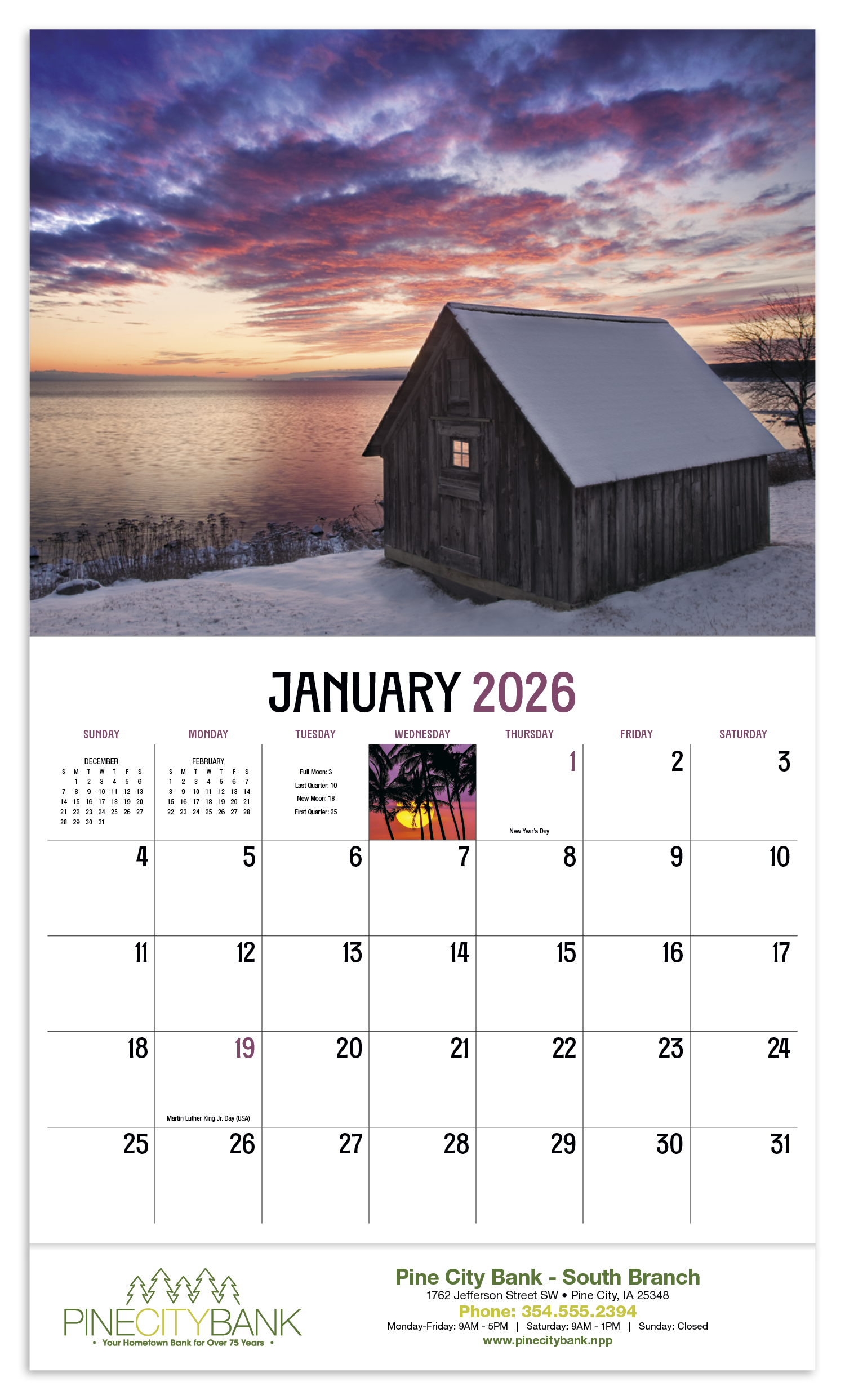 HotLine® Products Dawn to Dusk Appointment Calendar - Stapled 17