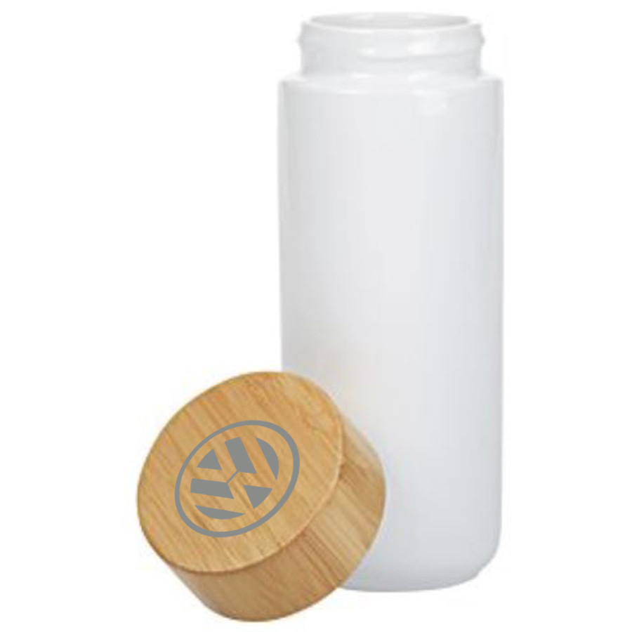 Imari 10oz Double Wall Ceramic Mug With Bamboo Lid 9