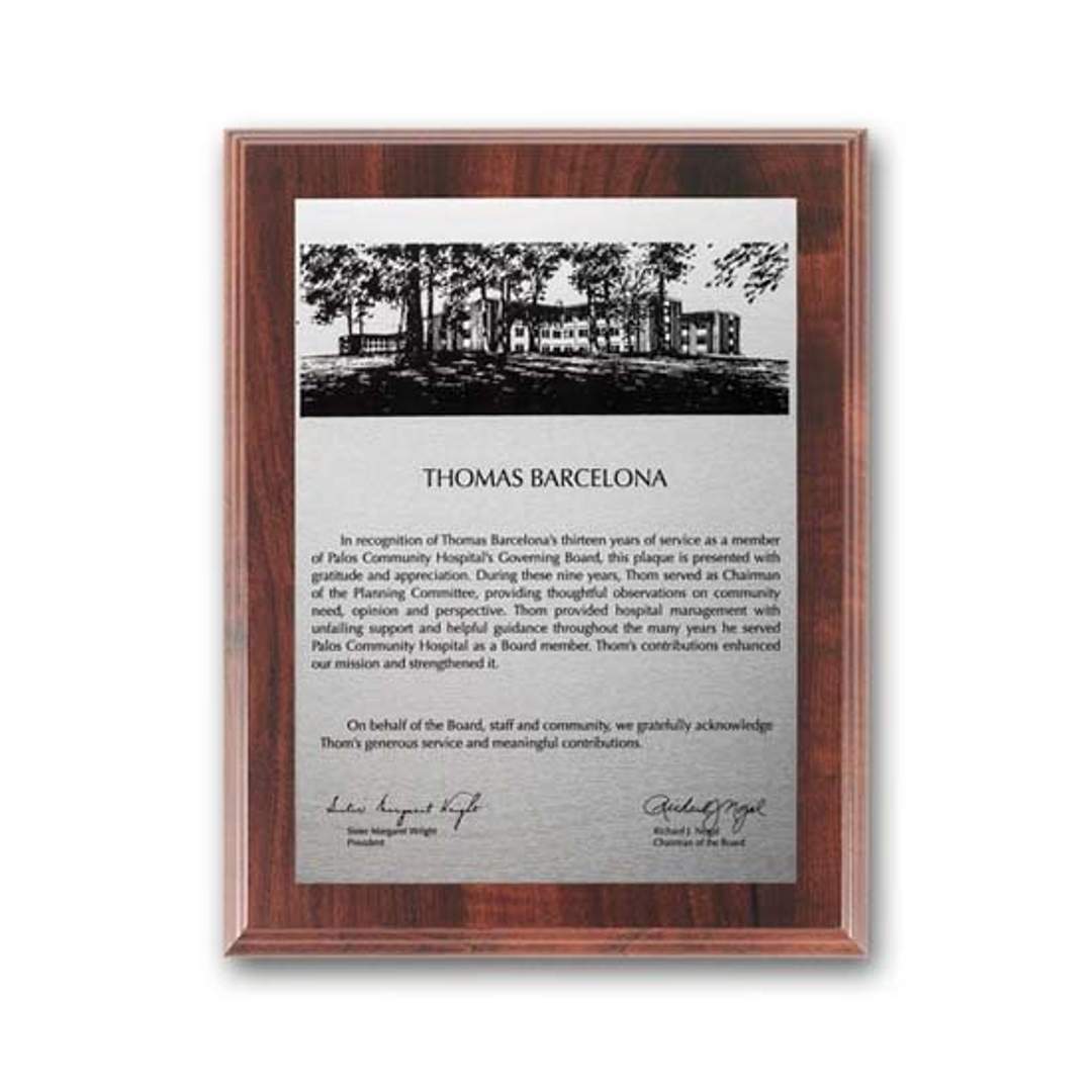 Etch/Oxidized Plaq - Walnut Finish 5