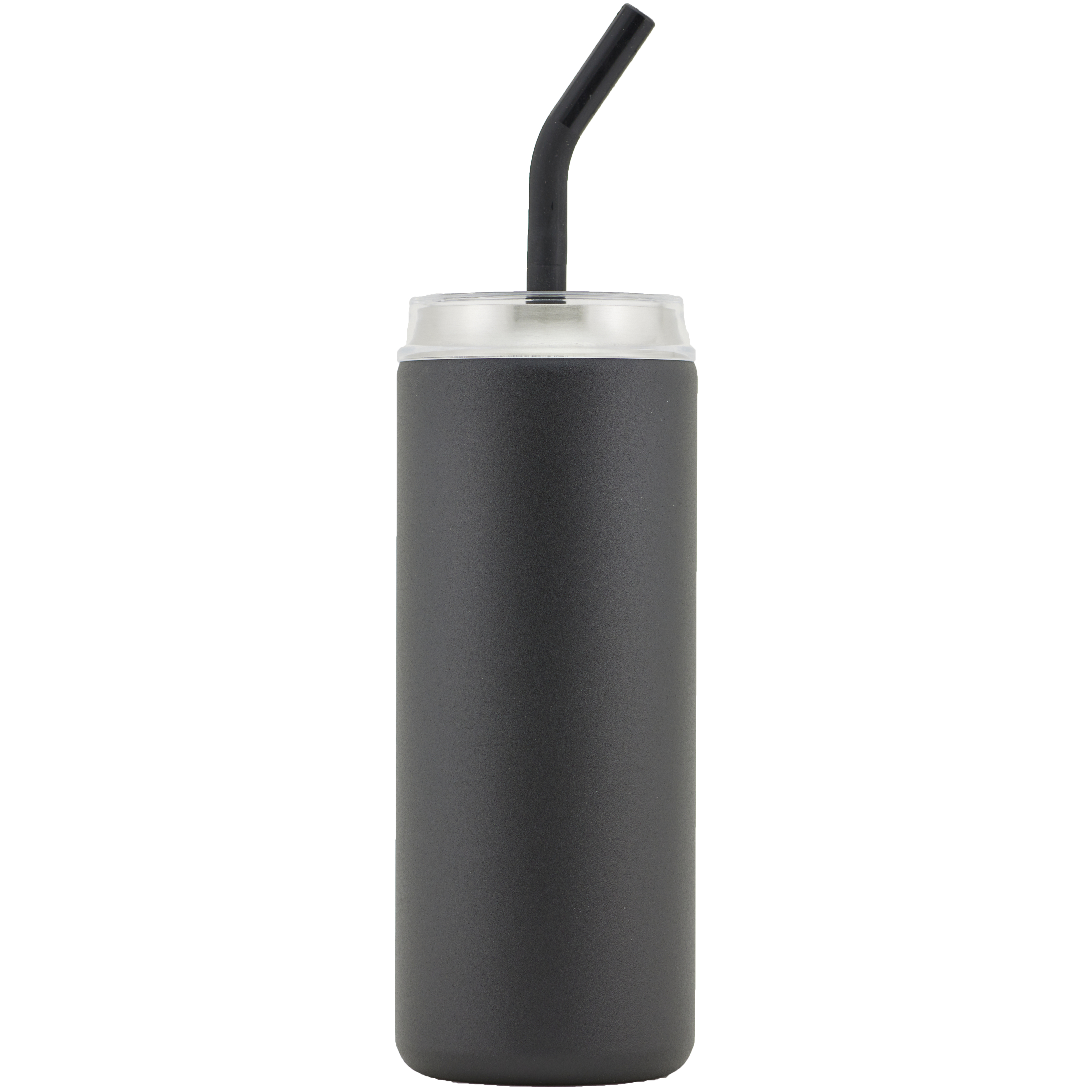 Newport 20oz Double Wall Stainless Steel Vacuum Insulated Tumbler with Straw (Black)