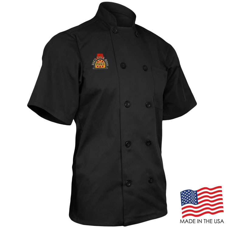 Classic Chef Coat with Short Sleeves (EMBROIDERED LOGO) 3