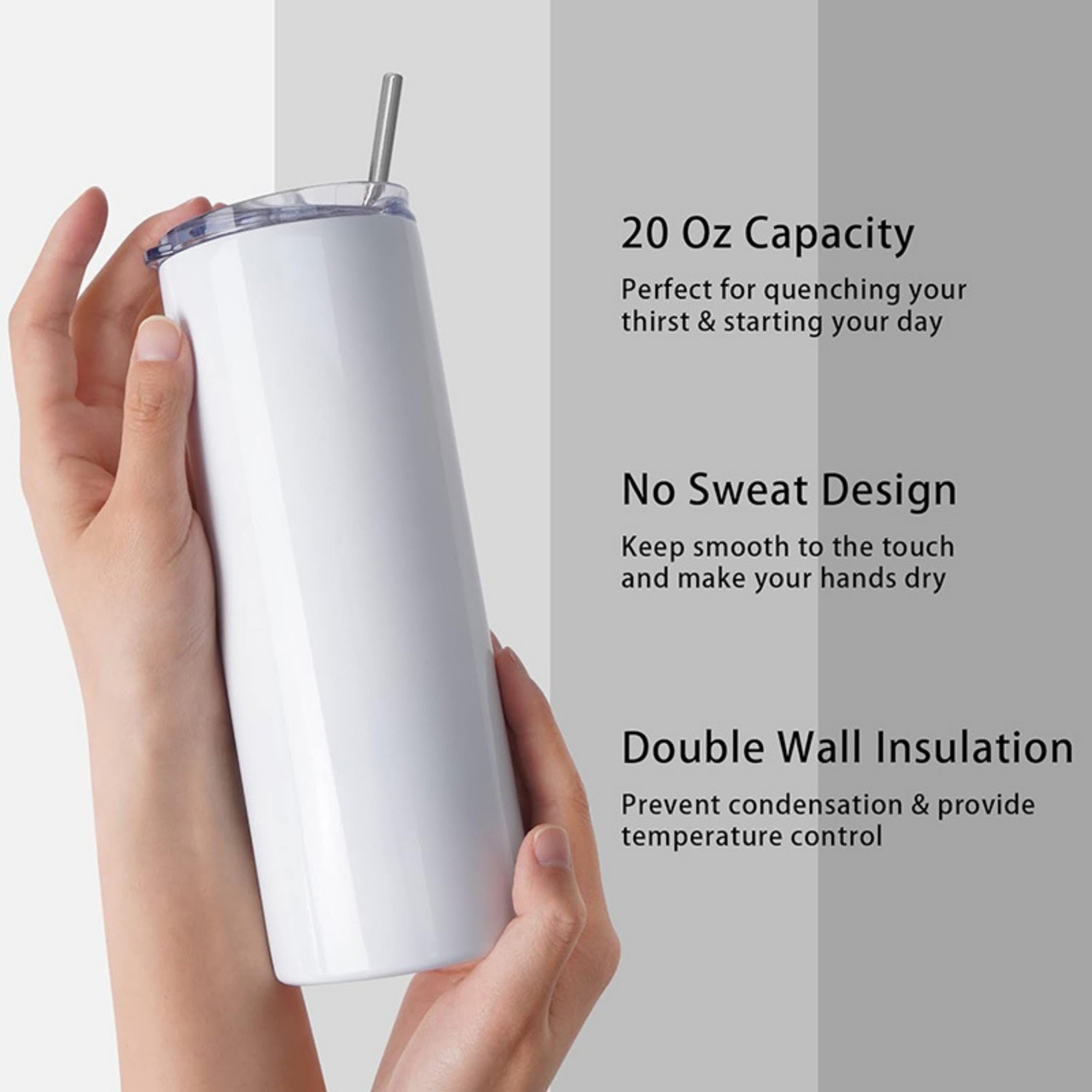 20oz Stainless Steel Skinny Tumbler 4