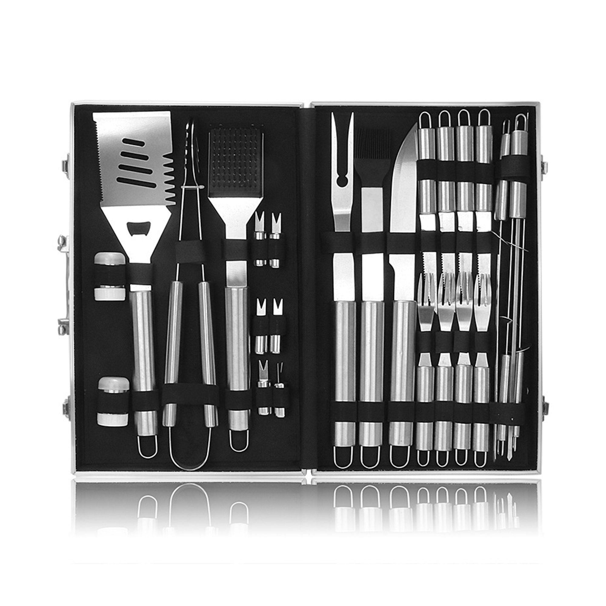 Twenty Six Piece Barbecue Tool Set 10.6 x 16.9 x 3.2" 4