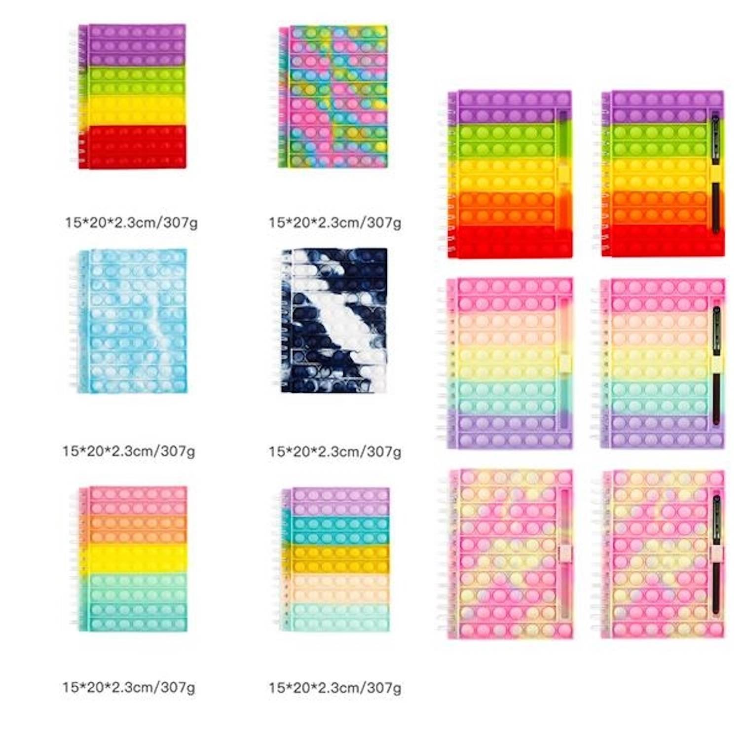 A5 Coil Color Pop Bubble Fidget Notebook 4