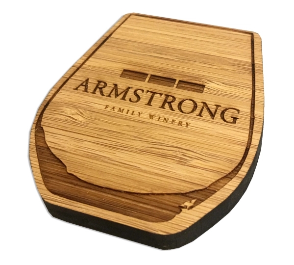 Bamboo Magnet - Laser Etched with Strong Disc Magnet