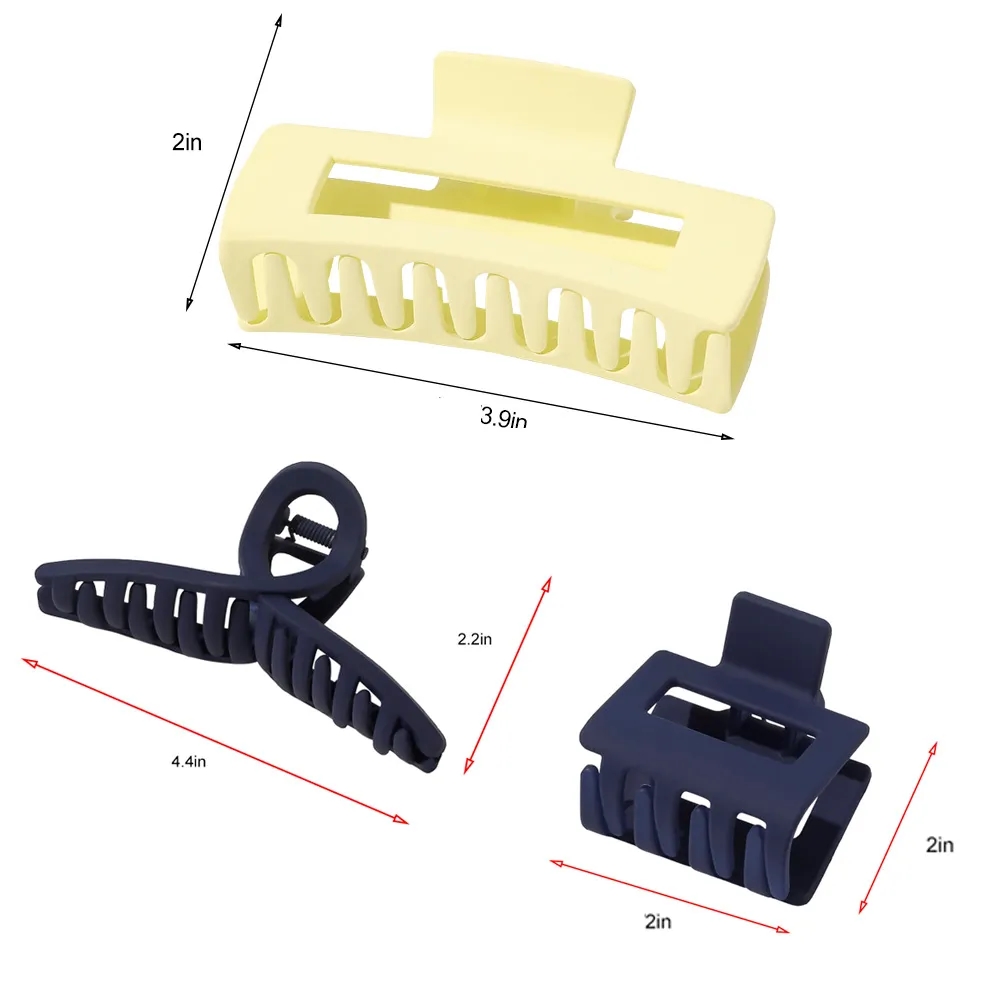 Multi Color Large Strong Hold Nonslip Claws Hair Clips 4