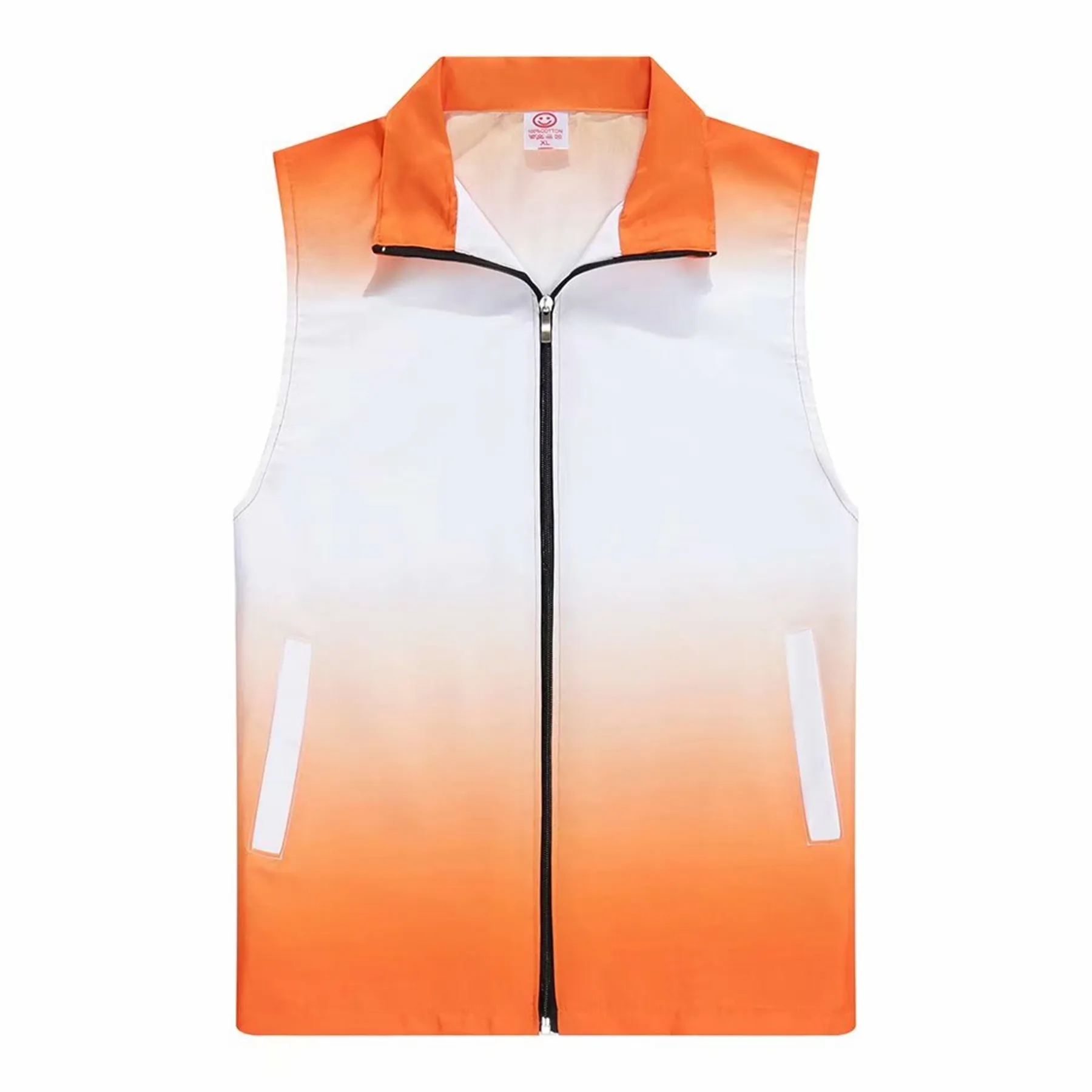 Spot Gradient Windbreaker Vest Jacket---1 color 2 sides 2 l 4