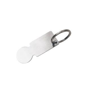 Rectangle Shopping Cart Token Keychain For Trolley Use 12