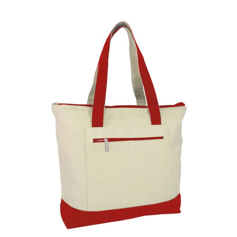 Large Heavy Reusable Zippered Tote Bags 2