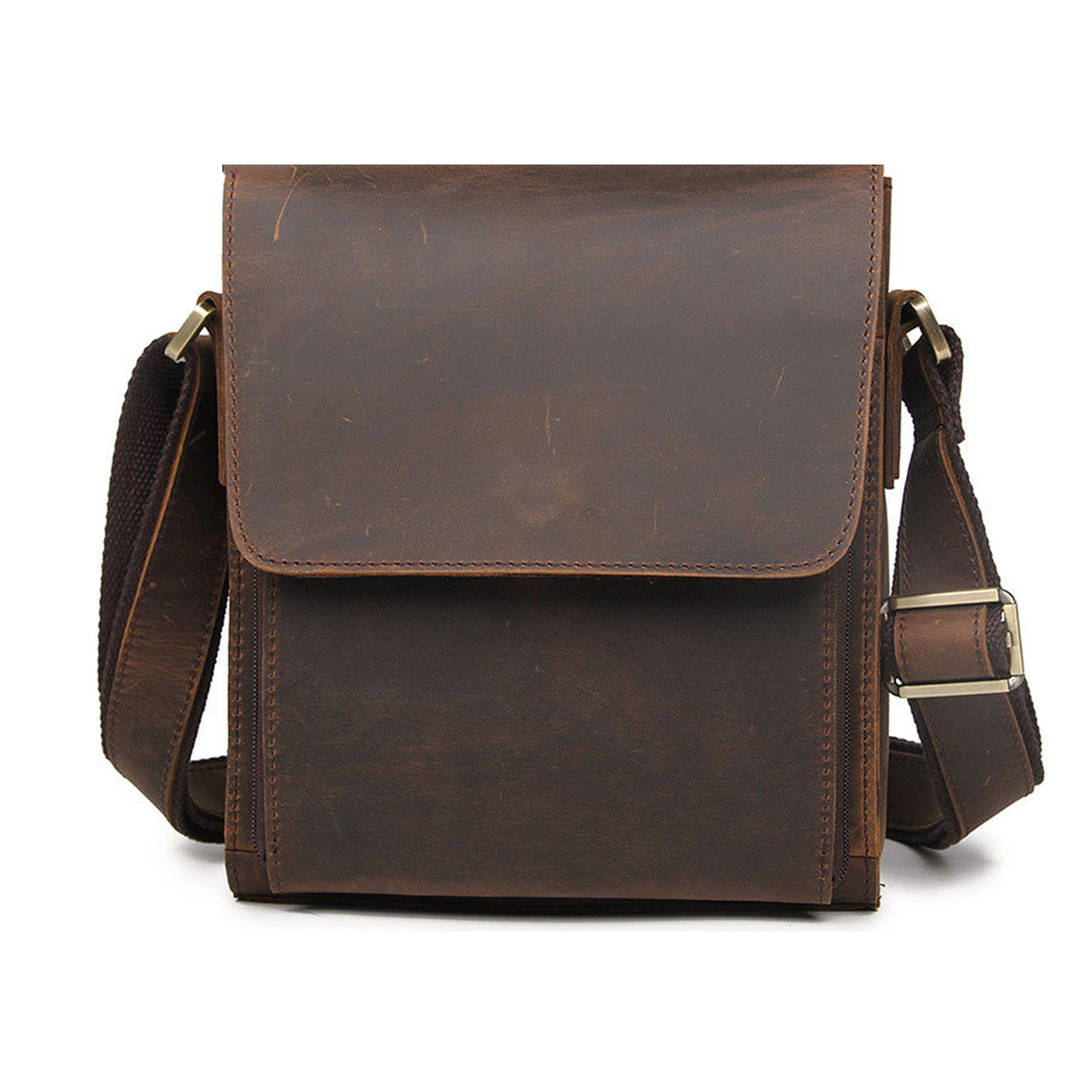 Vintage Leather Crossbody Bag for Men 4