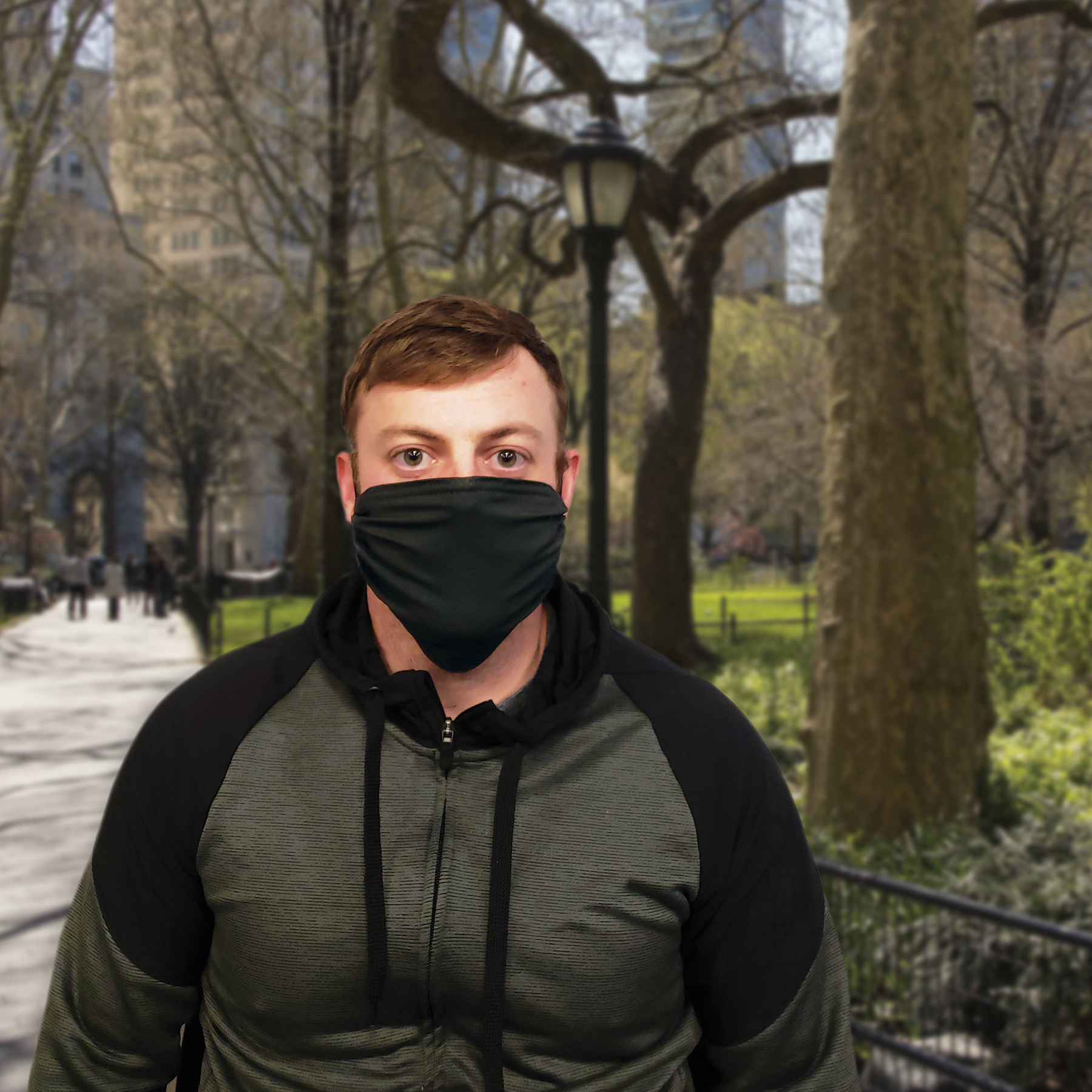 Premium Black Fabric Face Mask 5