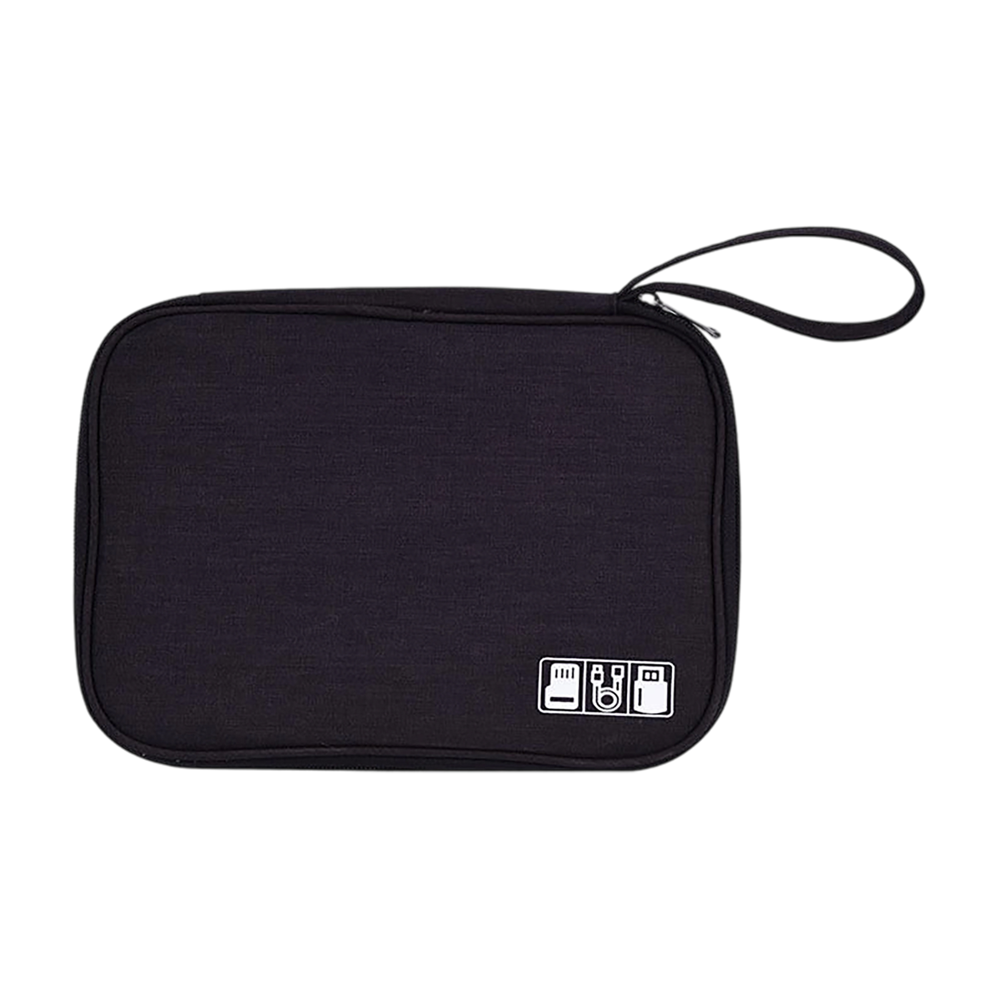 Nylon Travel Electronics Organizer Bag With Elastic Loops 9.45" 4