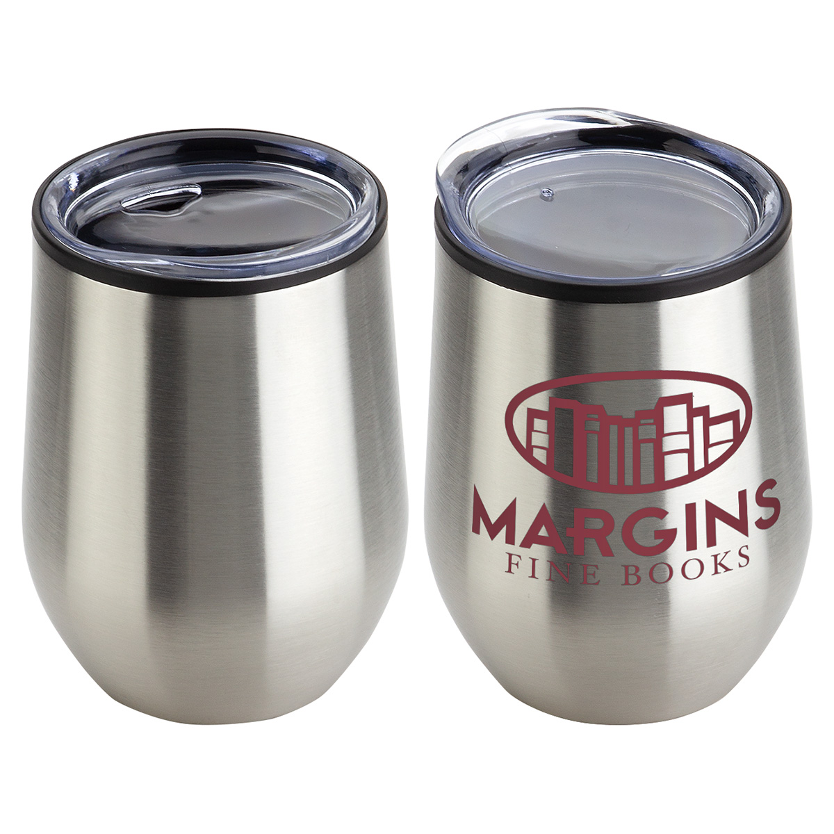 Onyx 12 oz Stainless Steel/Polypropylene Wine Goblet 8