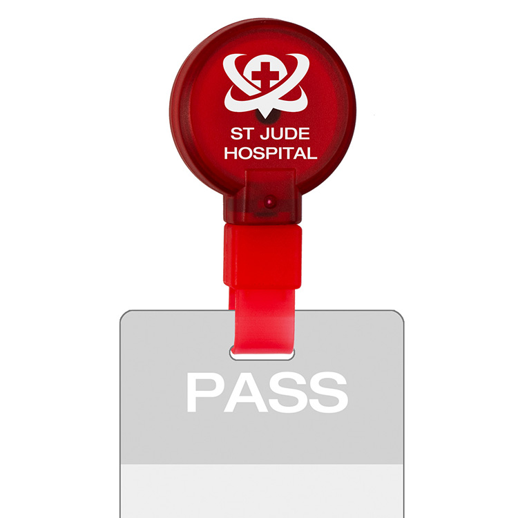 PVC FREE RECYCLED PLASTIC BADGE REEL W/SWIVEL ALLIGATOR CLIP (Patent US 11,974,638 B1) 1