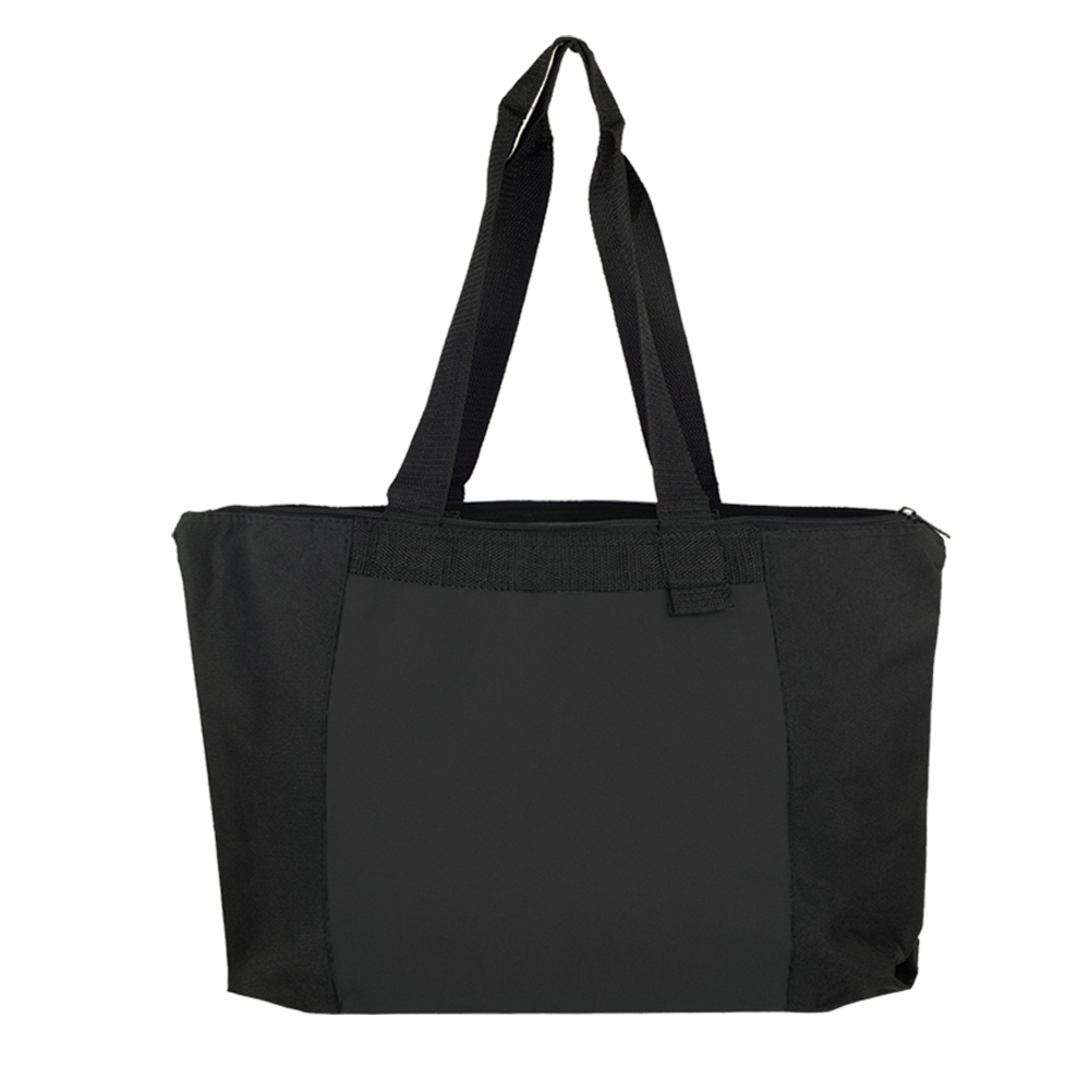Capri Square 600D Two-Tone Zipper Tote 4