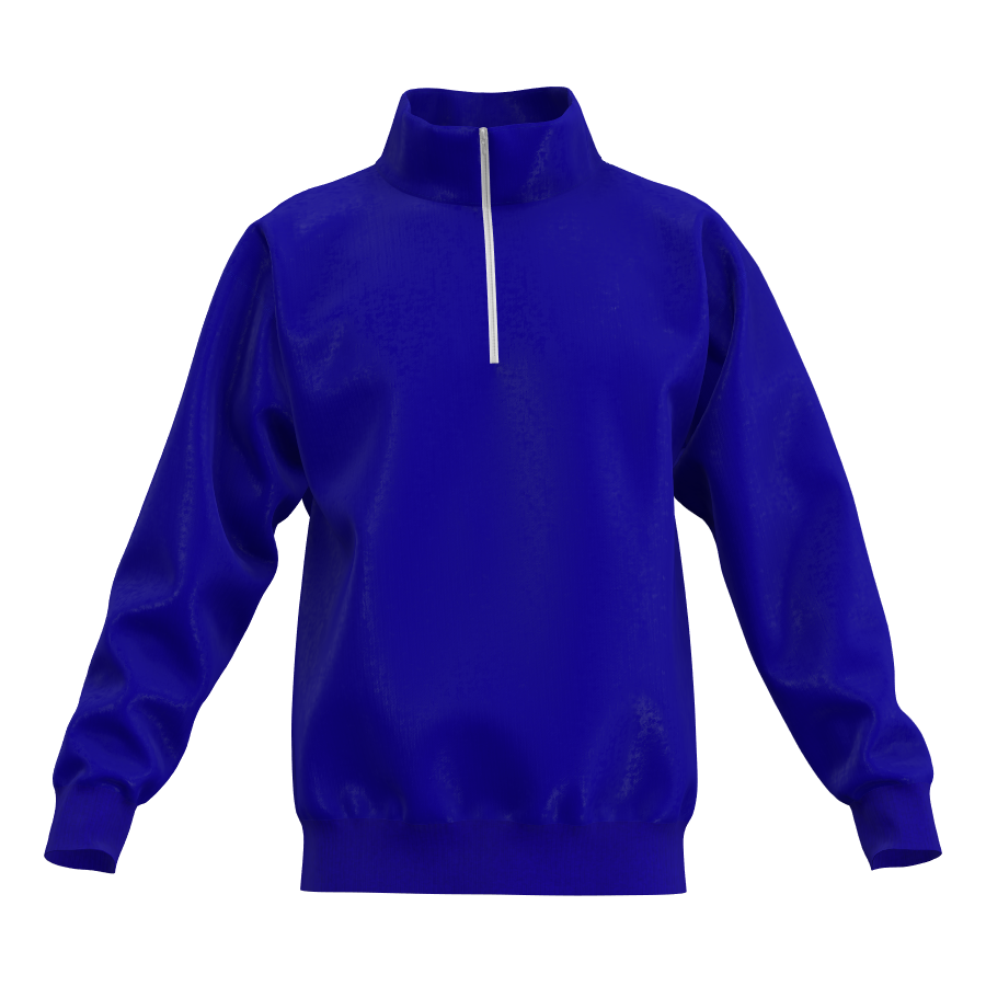 Cadet collar sweatshirt with 1/4 zipper 1