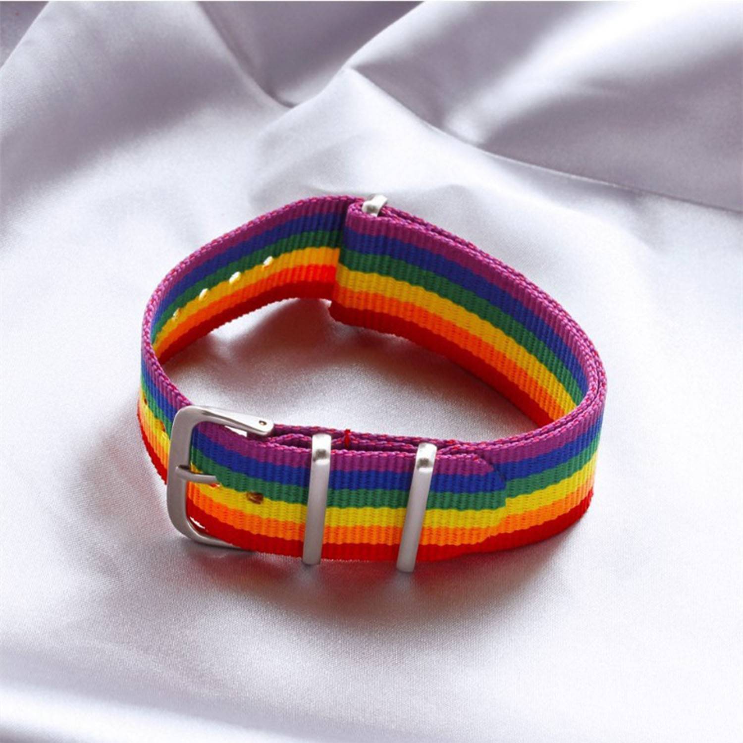 LGBT Rainbow Braided Bracelet Pride Wristband Adjustable 3