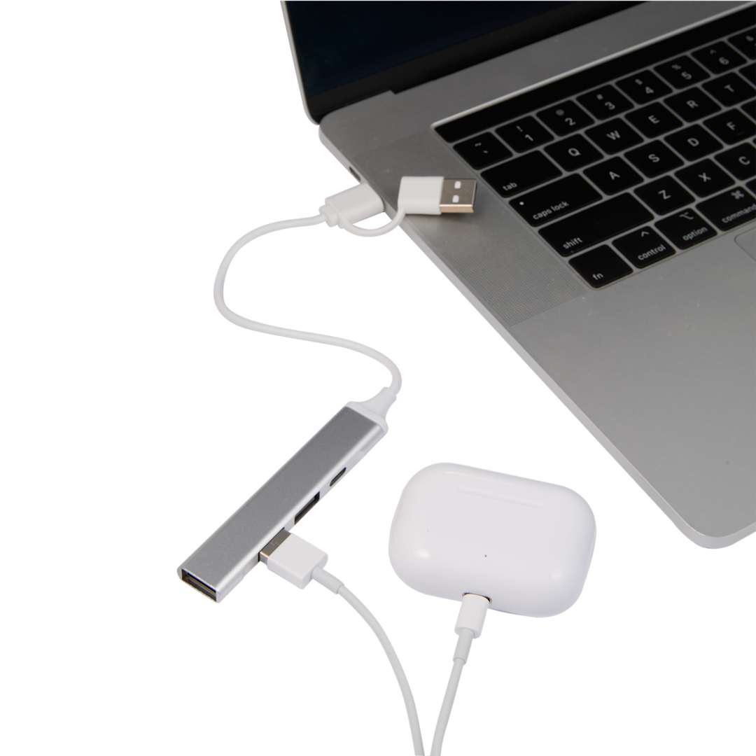 Aluminum 4-Port USB-A and C Hub 19