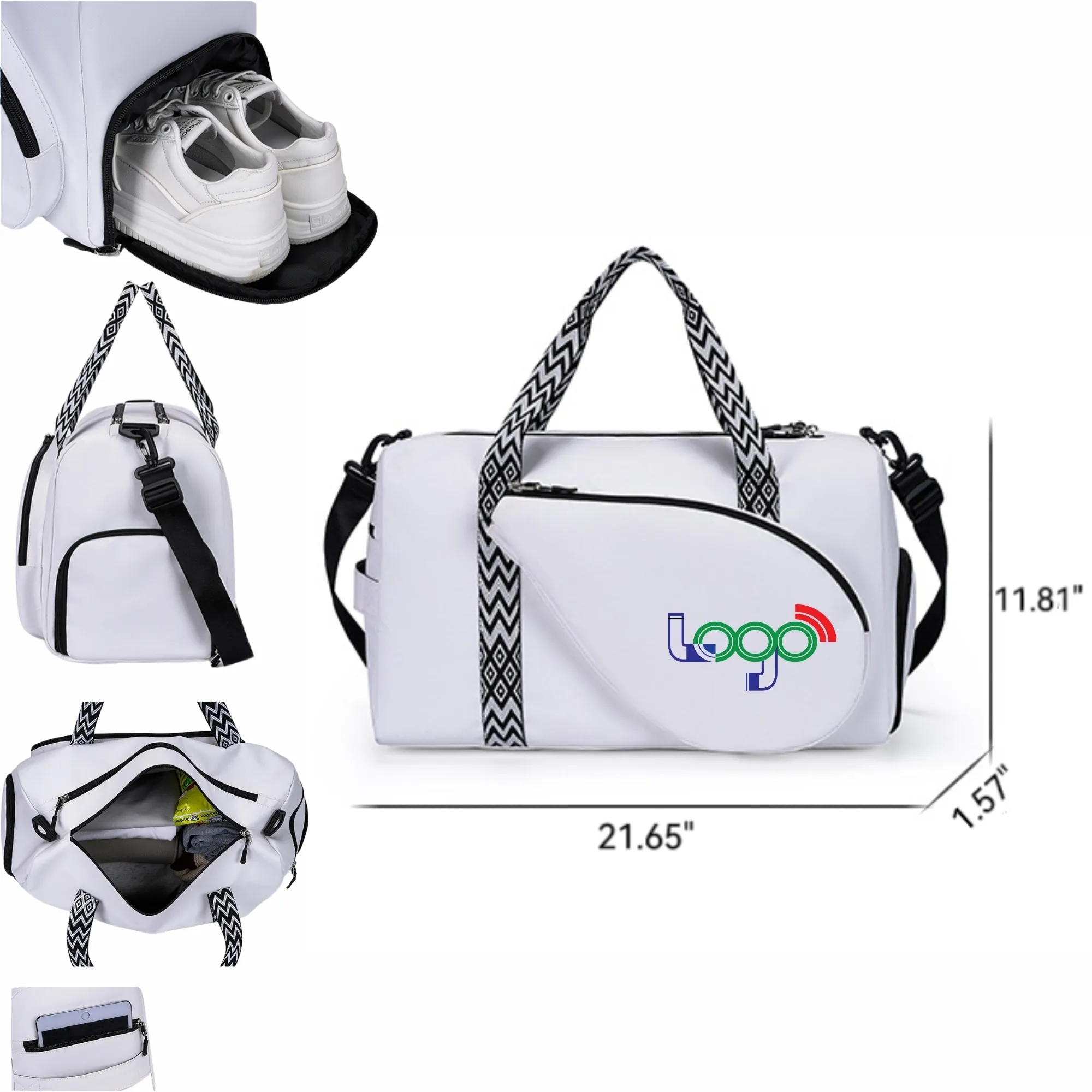 Badminton Travel Bag, Large Capacity, Wet-Dry Separation 3