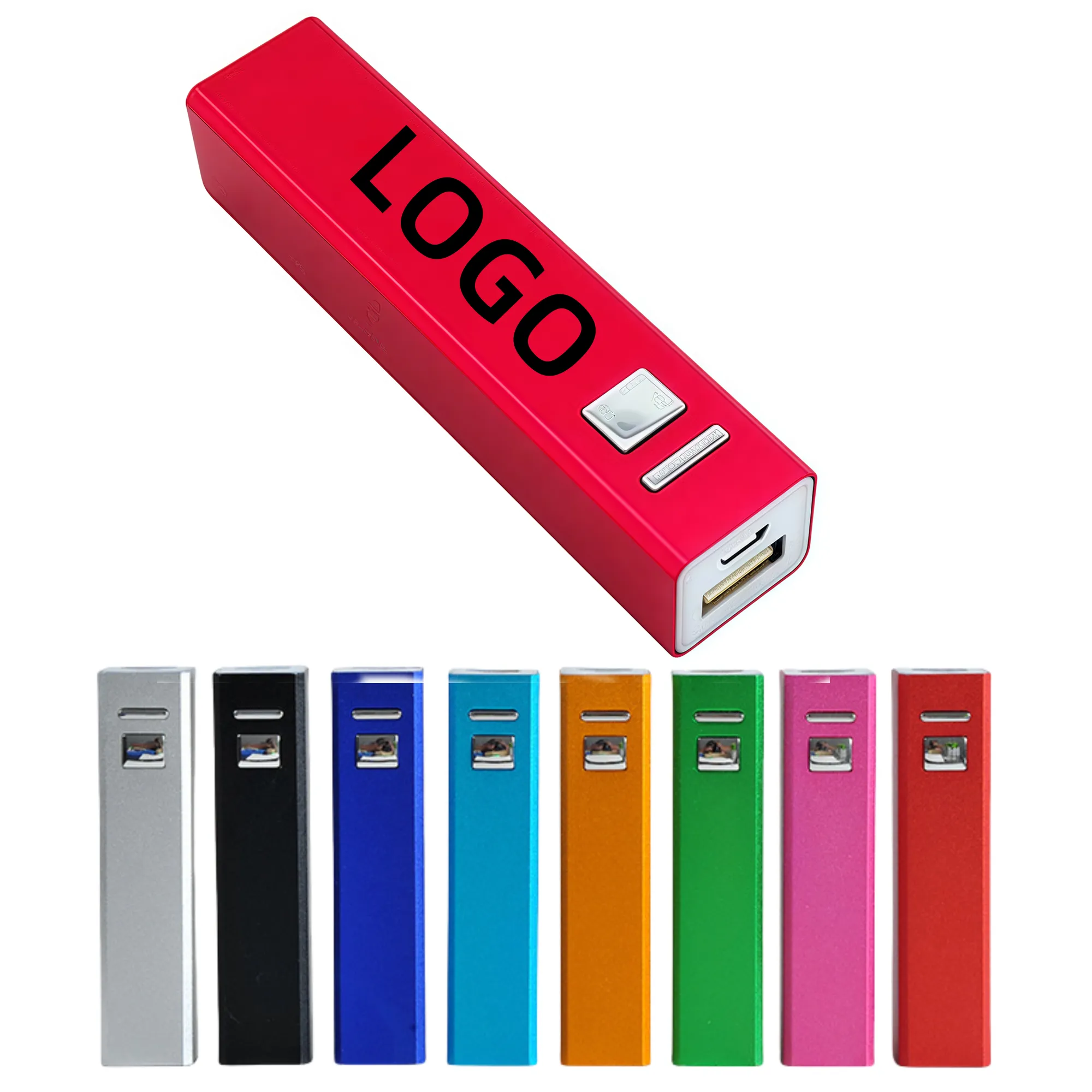 2600mAh Pocket-Sized Metal Tube Portable Power Banks 1