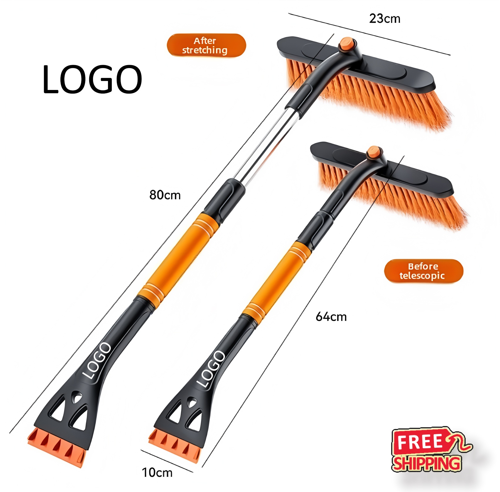 OEM Private Label Car Snow Brush and Scraper Combo for Winter Vehicle Care 2