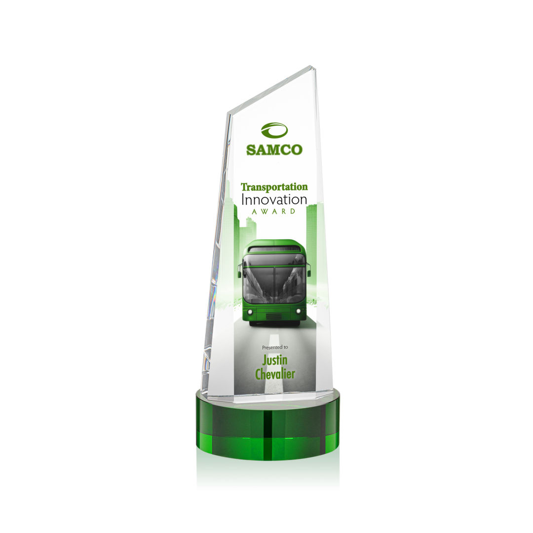 Belmont Tower VividPrint™ Award on Stanrich - Green 3
