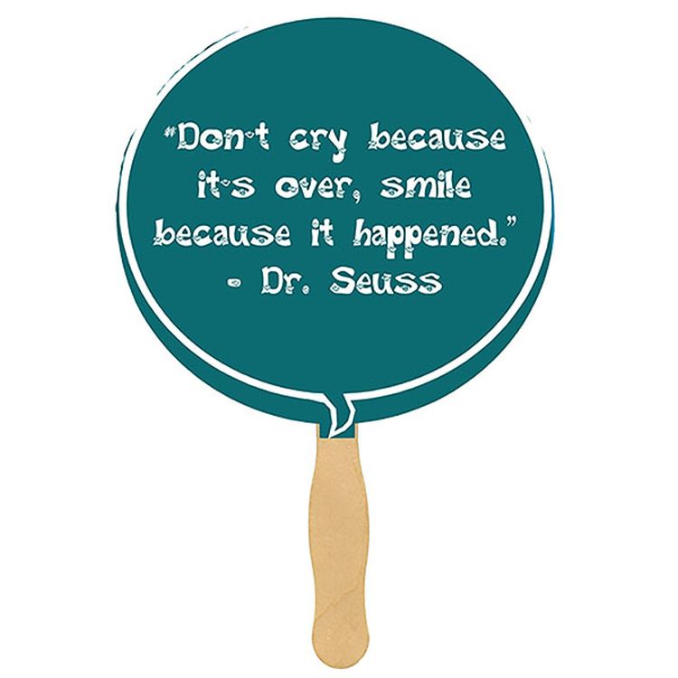 Talk Bubble Sandwiched Hand Fan (2 Side/ 1 imprint color)