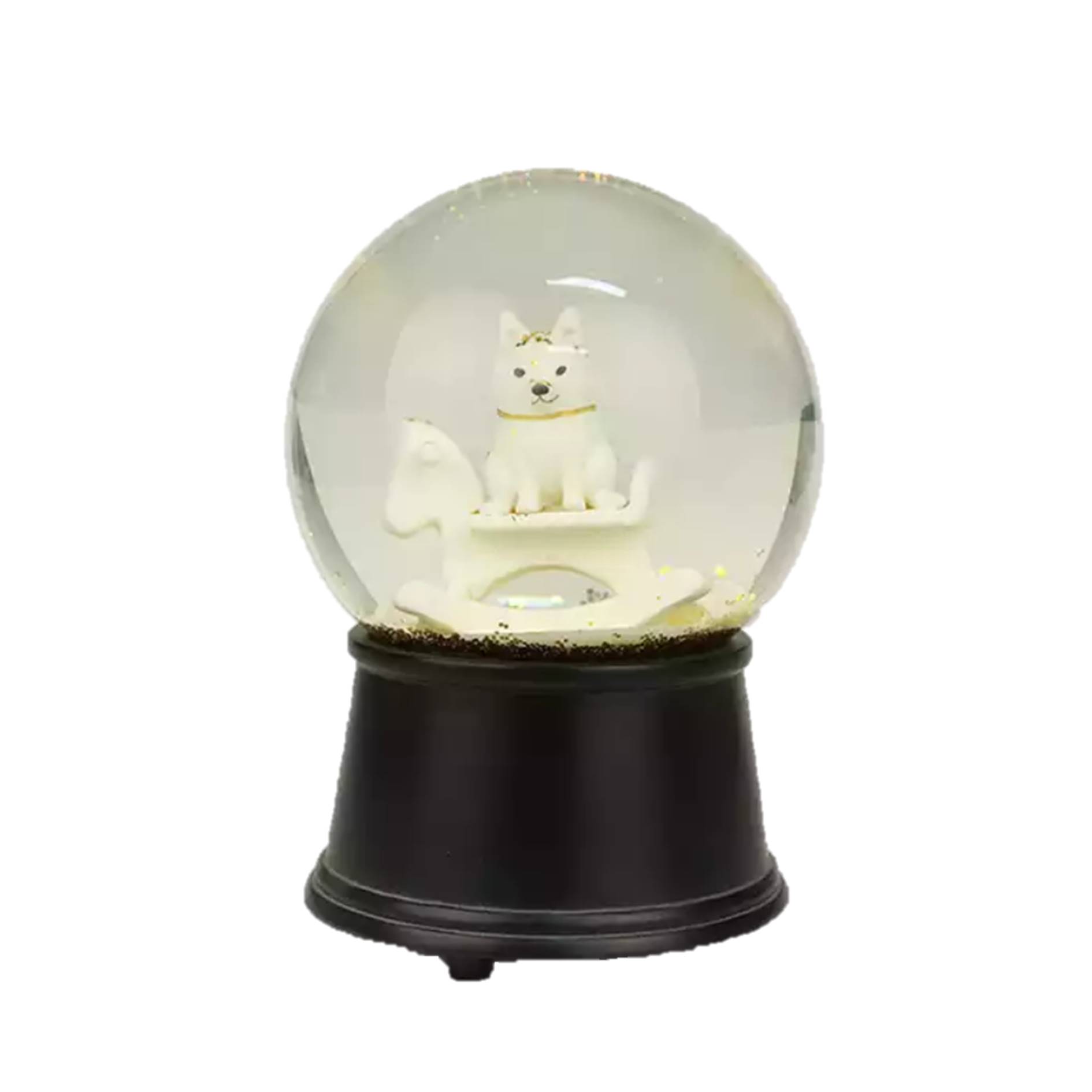 Custom Shinny Flakes Dog Snow Globe 2