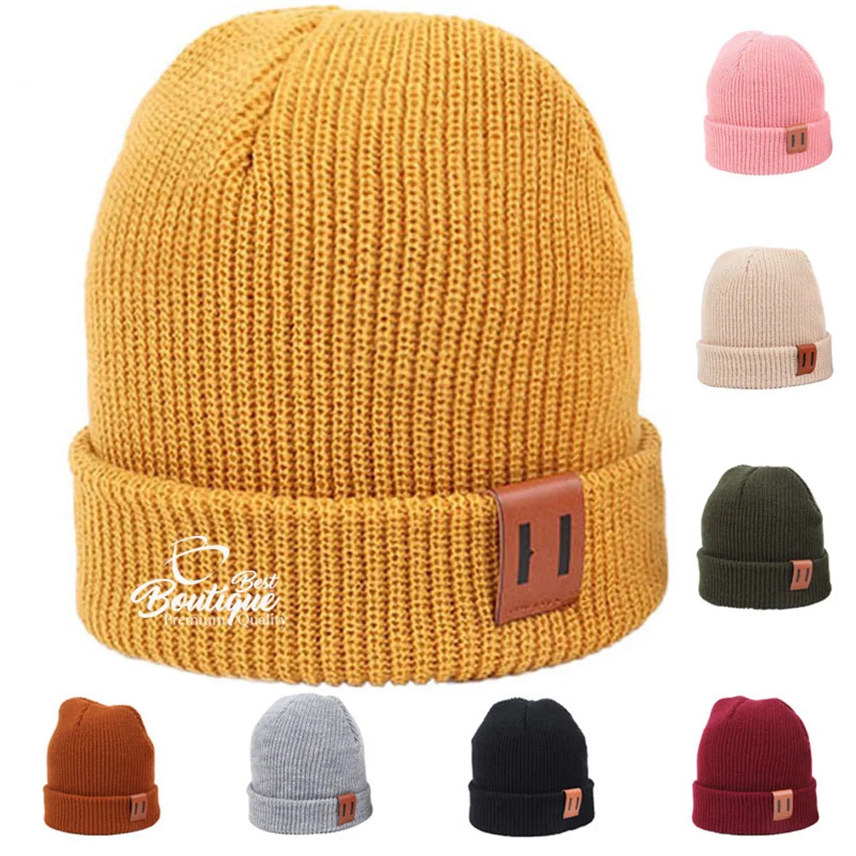 Autumn And Winter Warm Knitted All Match Beanie Cap 2