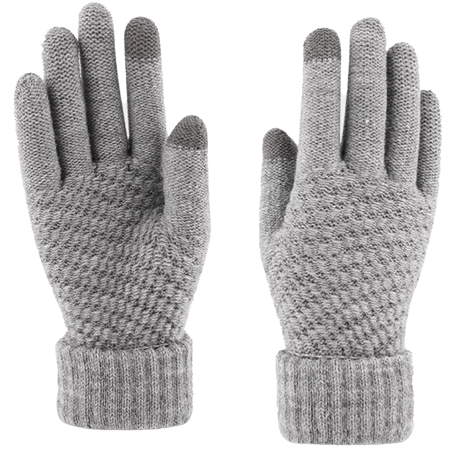 Thick Adult Female Gloves w/ 2 Finger Touch 6