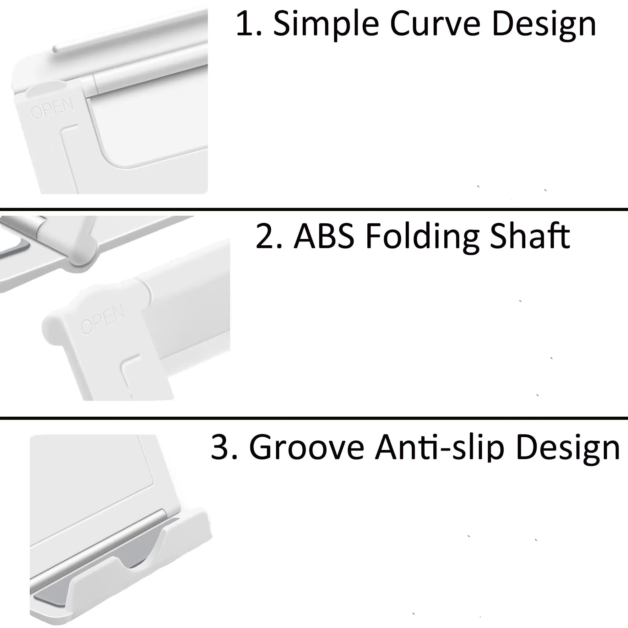 ABS Foldable Desktop Cell Phone Holder 7