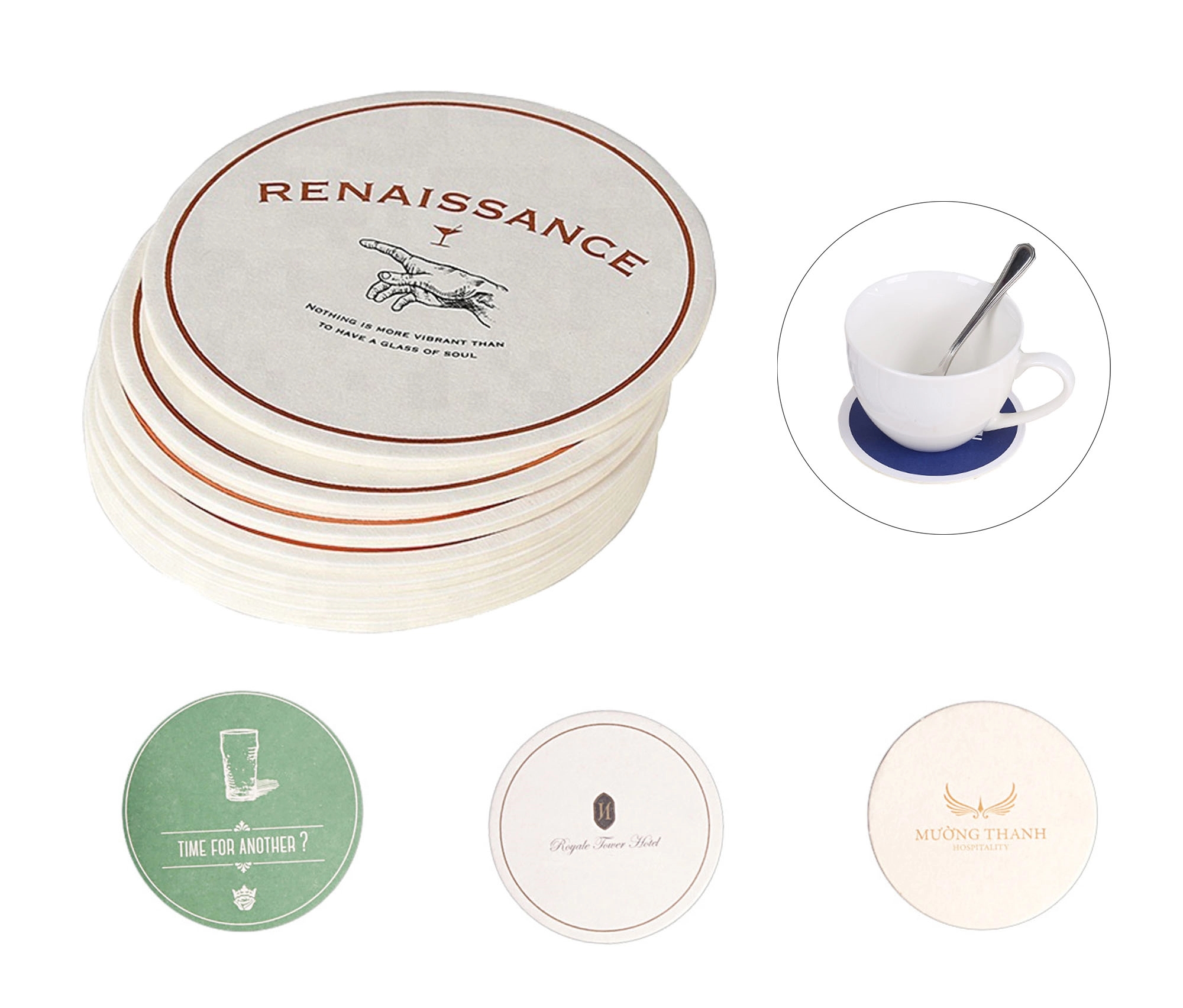 Round Absorbent Paper Coasters 2