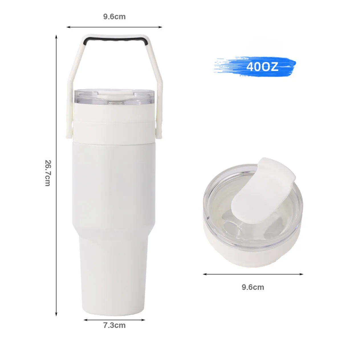 30/40 oz. Stainless Steel Insulated Tumbler with Straw Lid 6