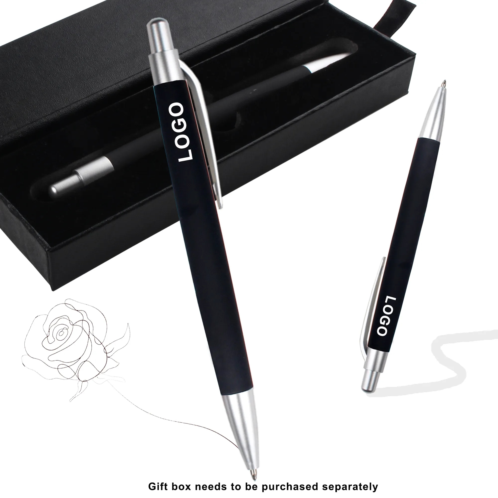 Rubber Coated Ballpoint Pen with Logo 6