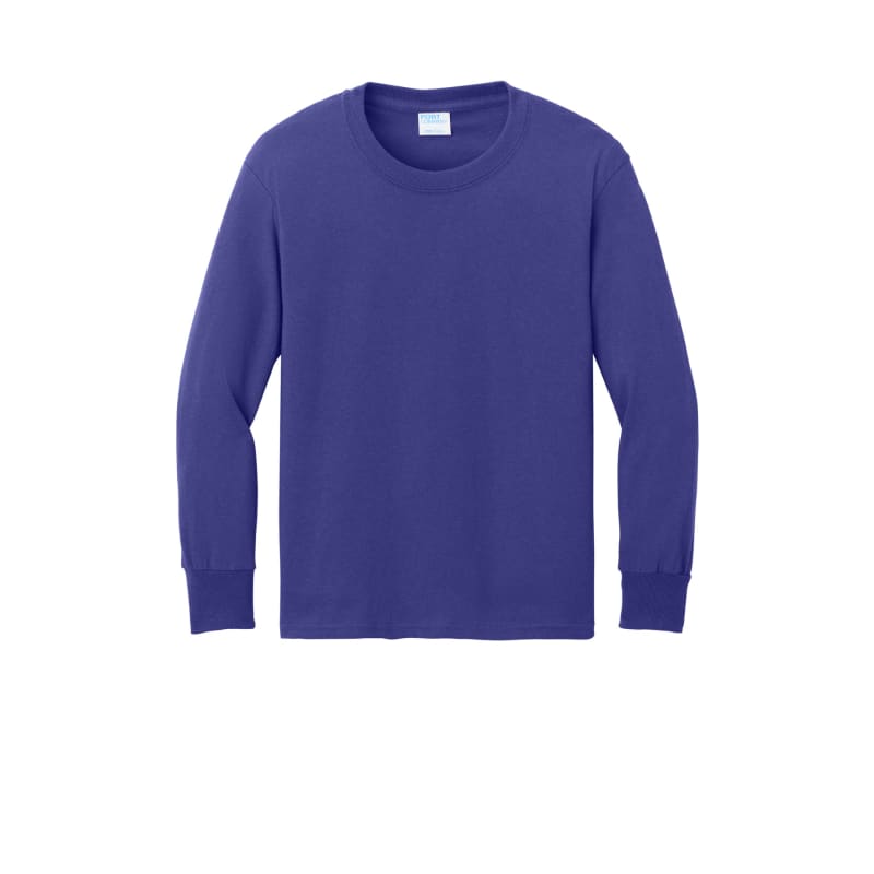 Port & Company Youth Long Sleeve Core Cotton Tee. 15