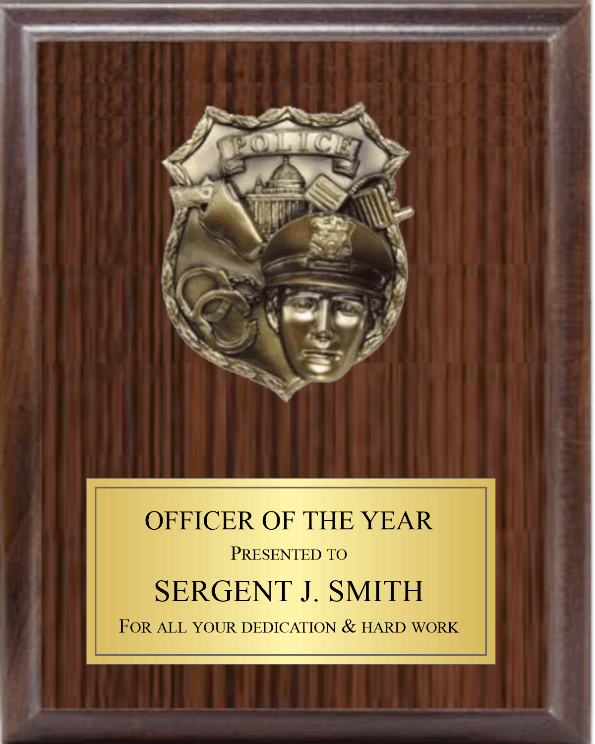 5" Police Mount On Plaque 4