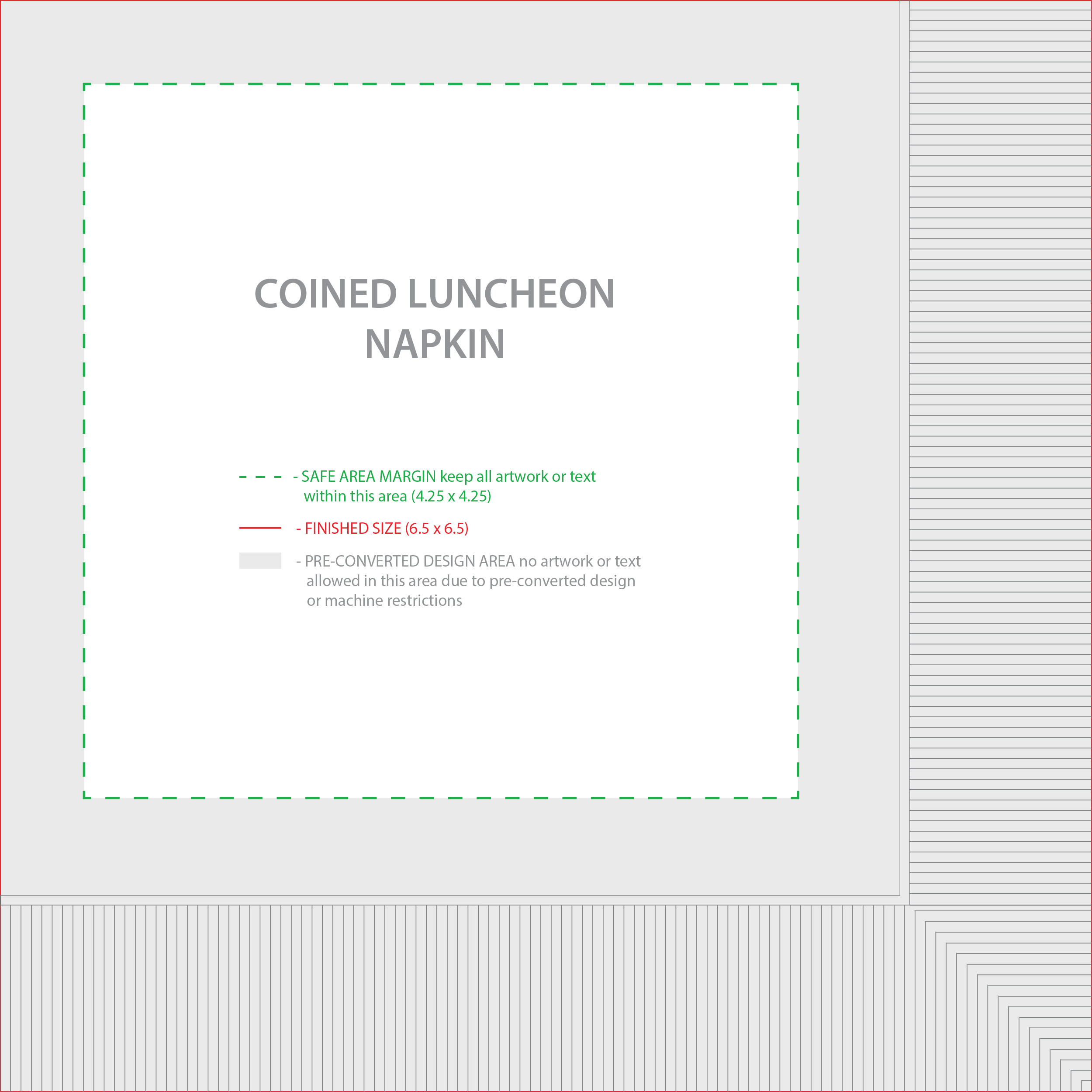 Luncheon Napkin w/Coined Edge (White) 3