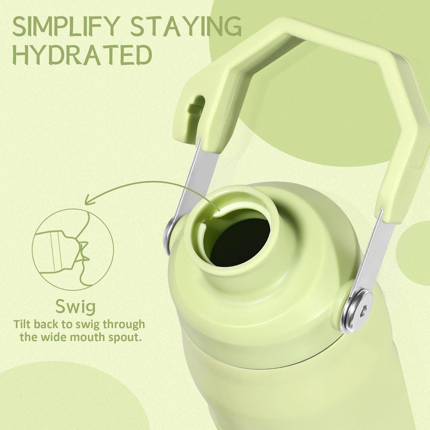24Oz Stainless Steel Leak-Proof Lid Sports Water Bottle, custom water bottle with logo imprint 6
