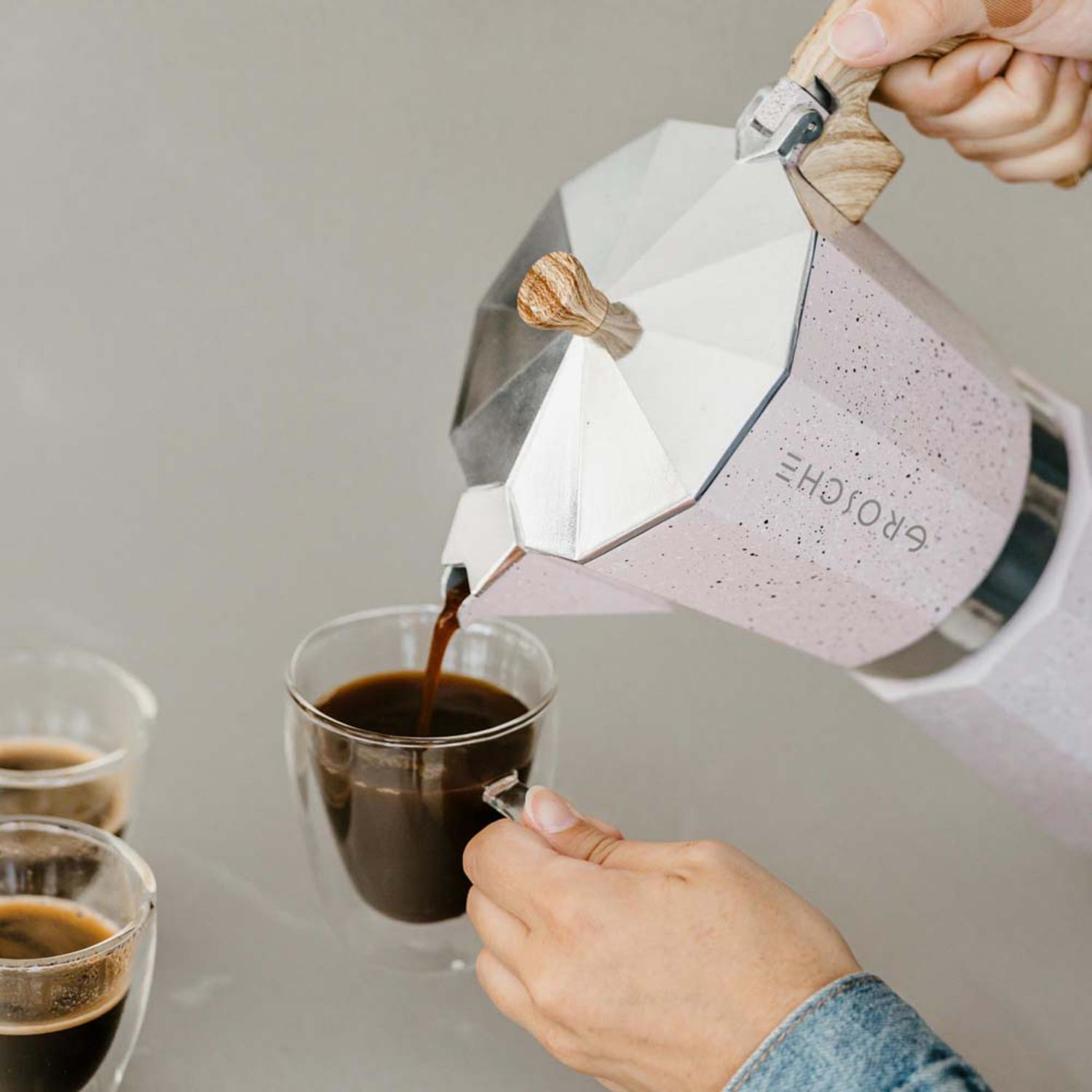 GROSCHE® MILANO Stone 6 Cup Stovetop Moka Pot Espresso Coffee Maker 2