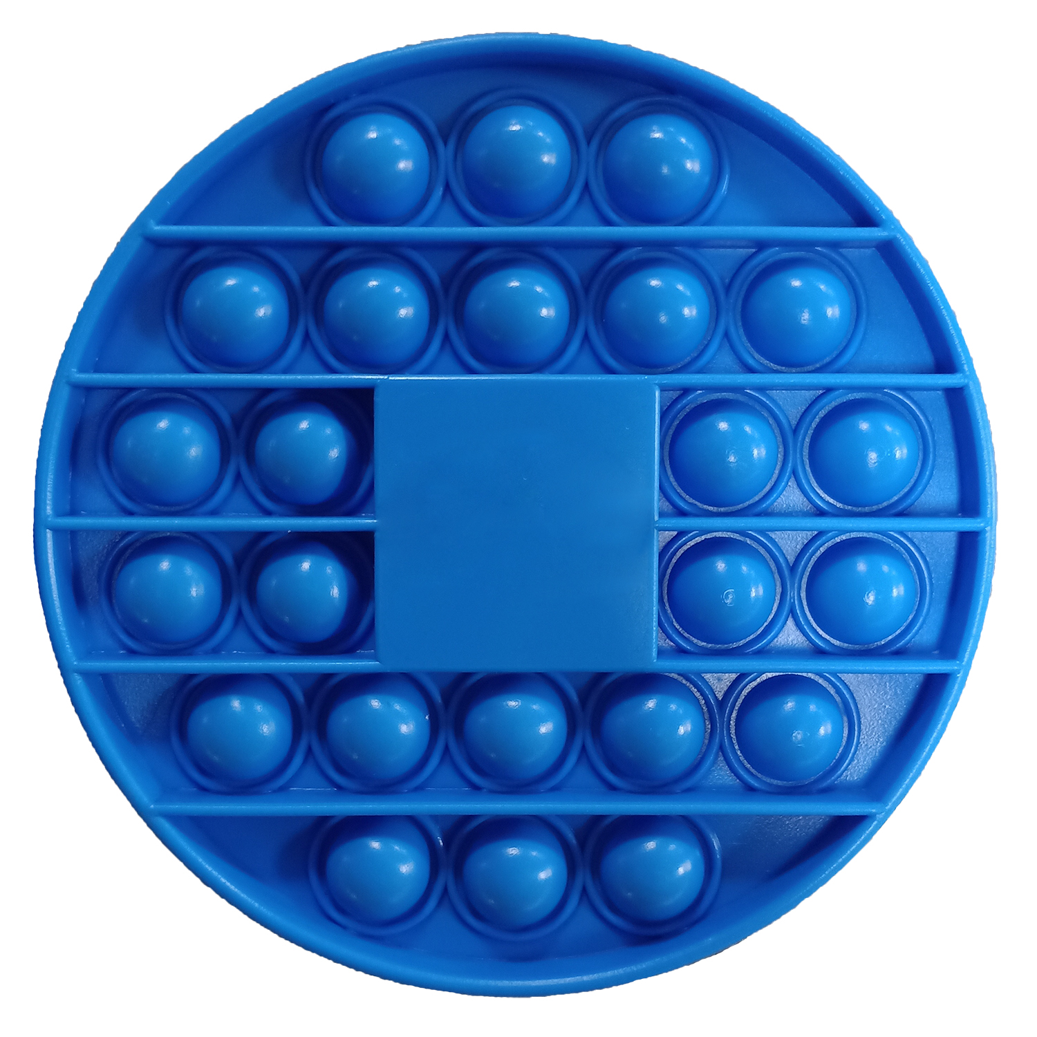 Fidget Popper Round Shaped Board w/ Square Middle Imprint 6