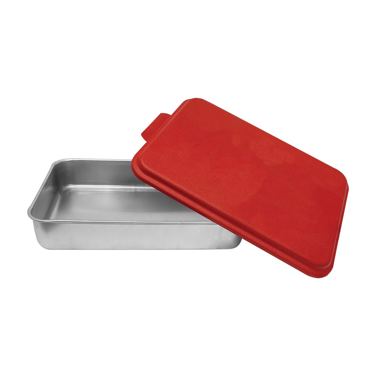 9" x 13" Aluminum Cake Pan with Red Lid 3