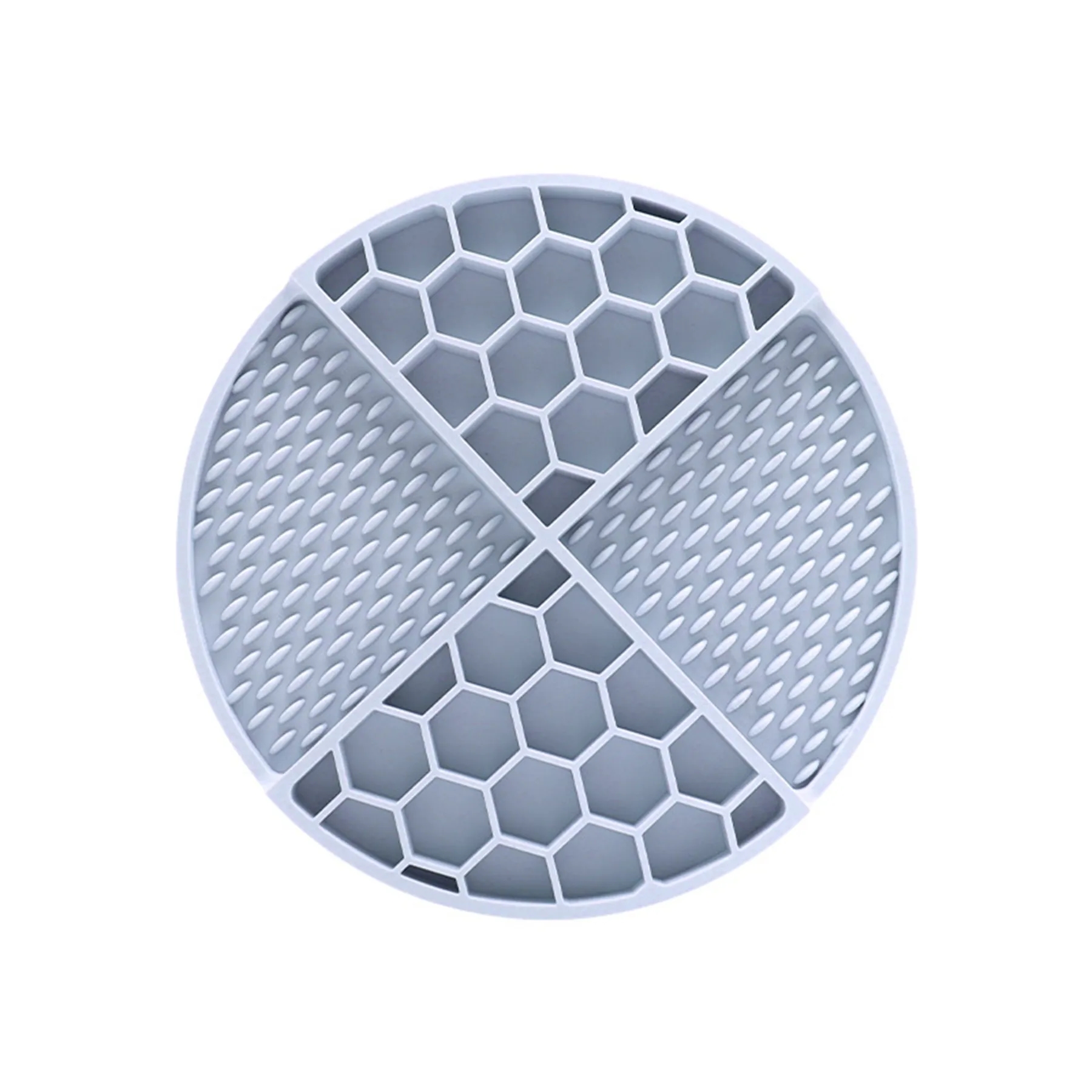 Round Honeycomb Silicone Slow Feeding Pet Lick Mat 2