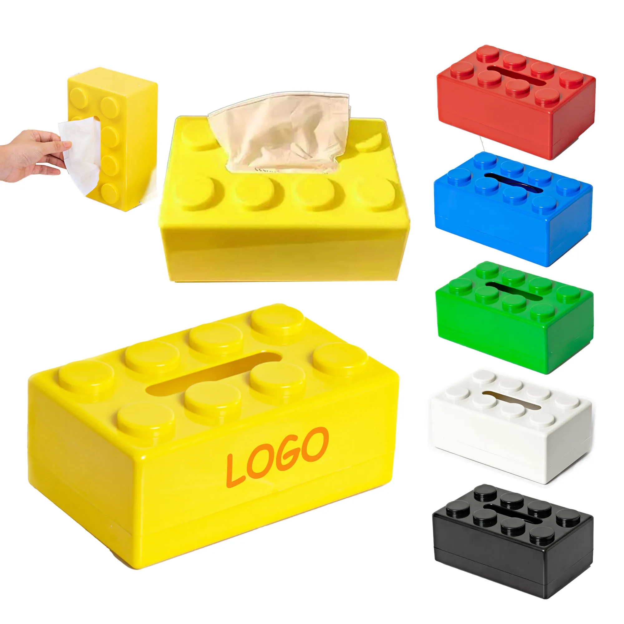 MOQ 10 Building Block Shape Tissue Box Magnetic