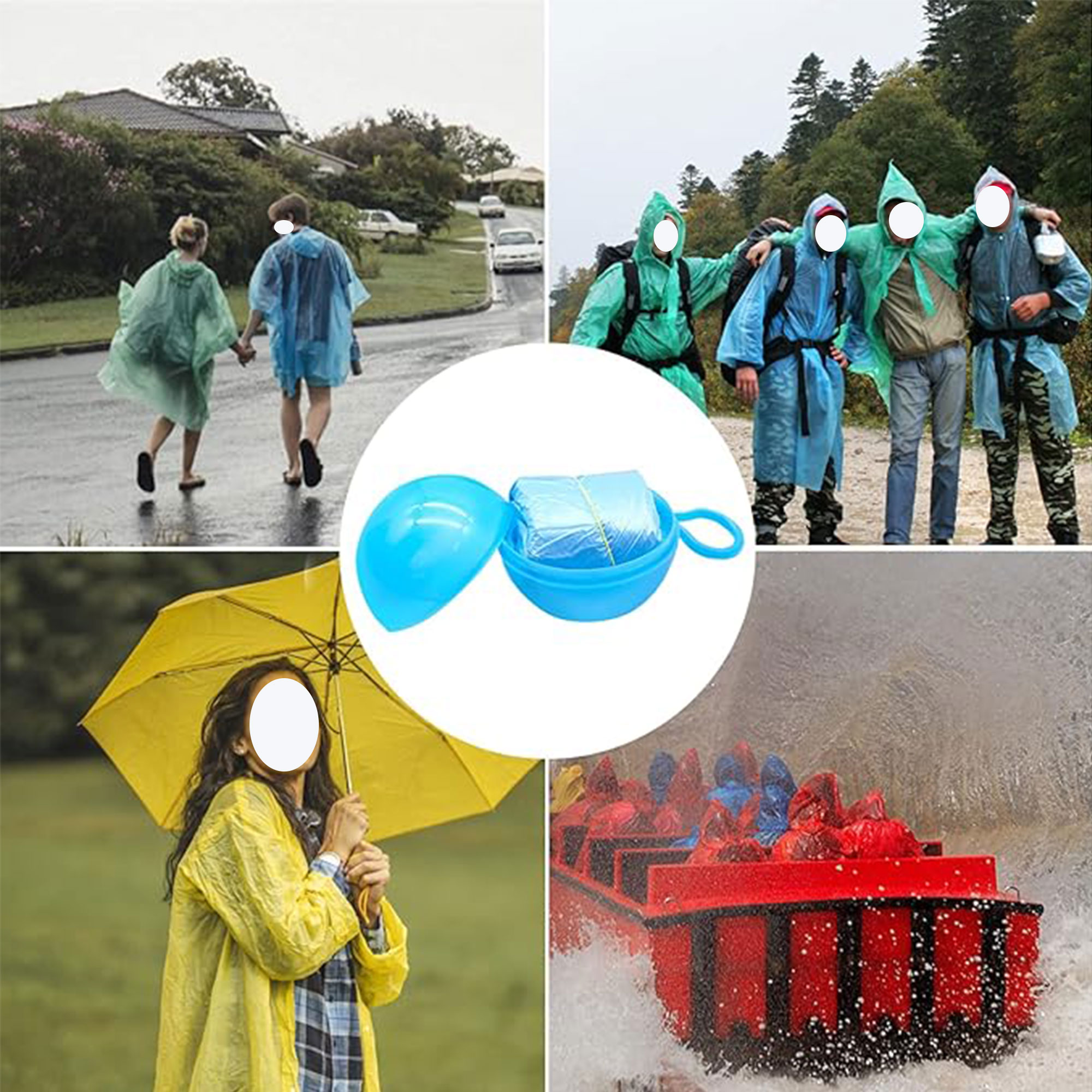 Portable Disposable Emergency Raincoats With Ball 6