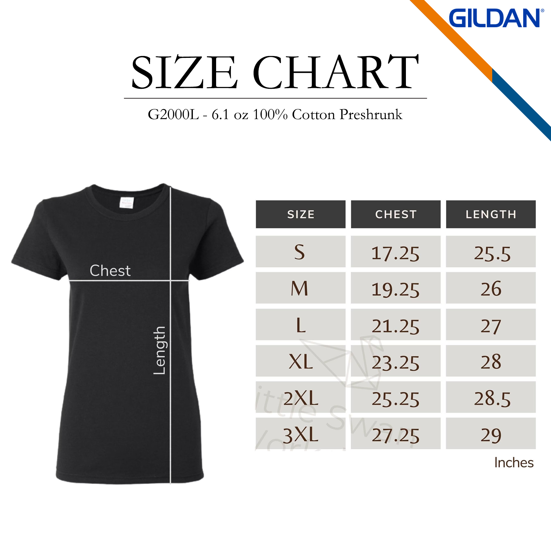Gildan® 6.1 oz 100% Cotton Preshrunk Ladies T-shirts 4