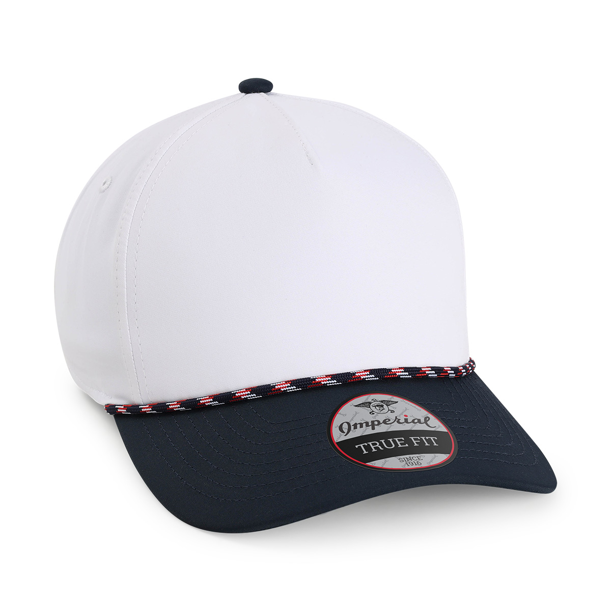 Imperial 5054T 5-Panel The Wrightson Two-Tone Performance Rope Cap with Patches or Embroidery 14