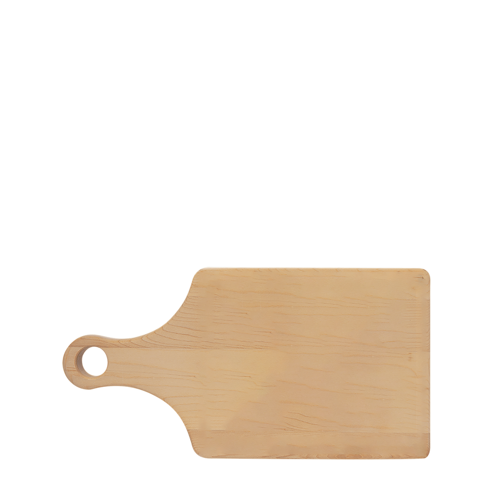 13 1/2" x 7" Cutting Board Paddle Shape with Drip Ring