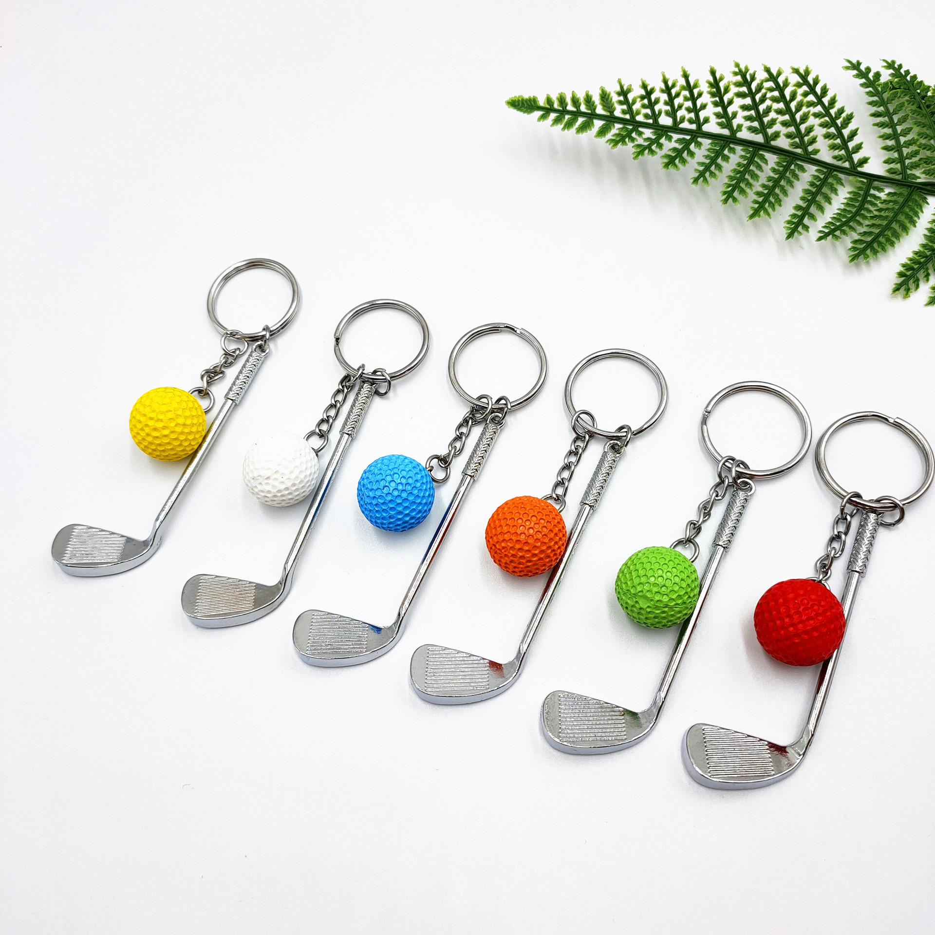 2 in 1 Golf Metal Keychain 12