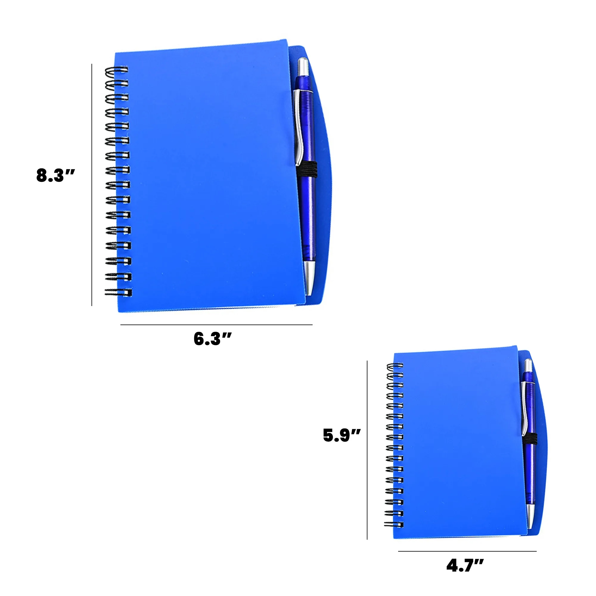A6/A5 Basic Matte Cover Spiral Notebook with Pen 13