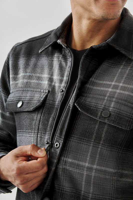 Stormtech Men's Highland Sherpa Lined Plaid Jacket 36